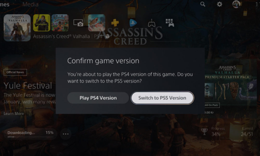 PS5 vas bo sedaj opozoril, če zaženete PS4 verzijo igre