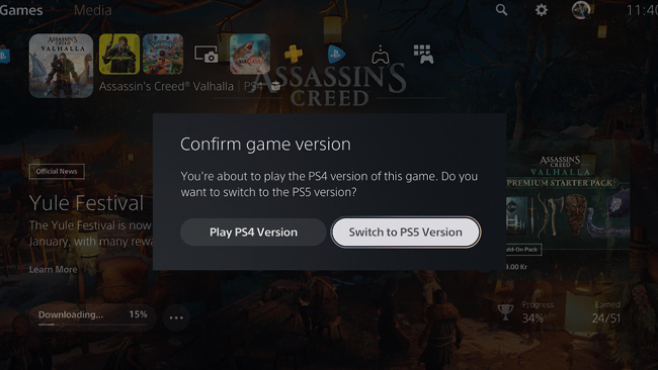 PS5 vas bo sedaj opozoril, če zaženete PS4 verzijo igre